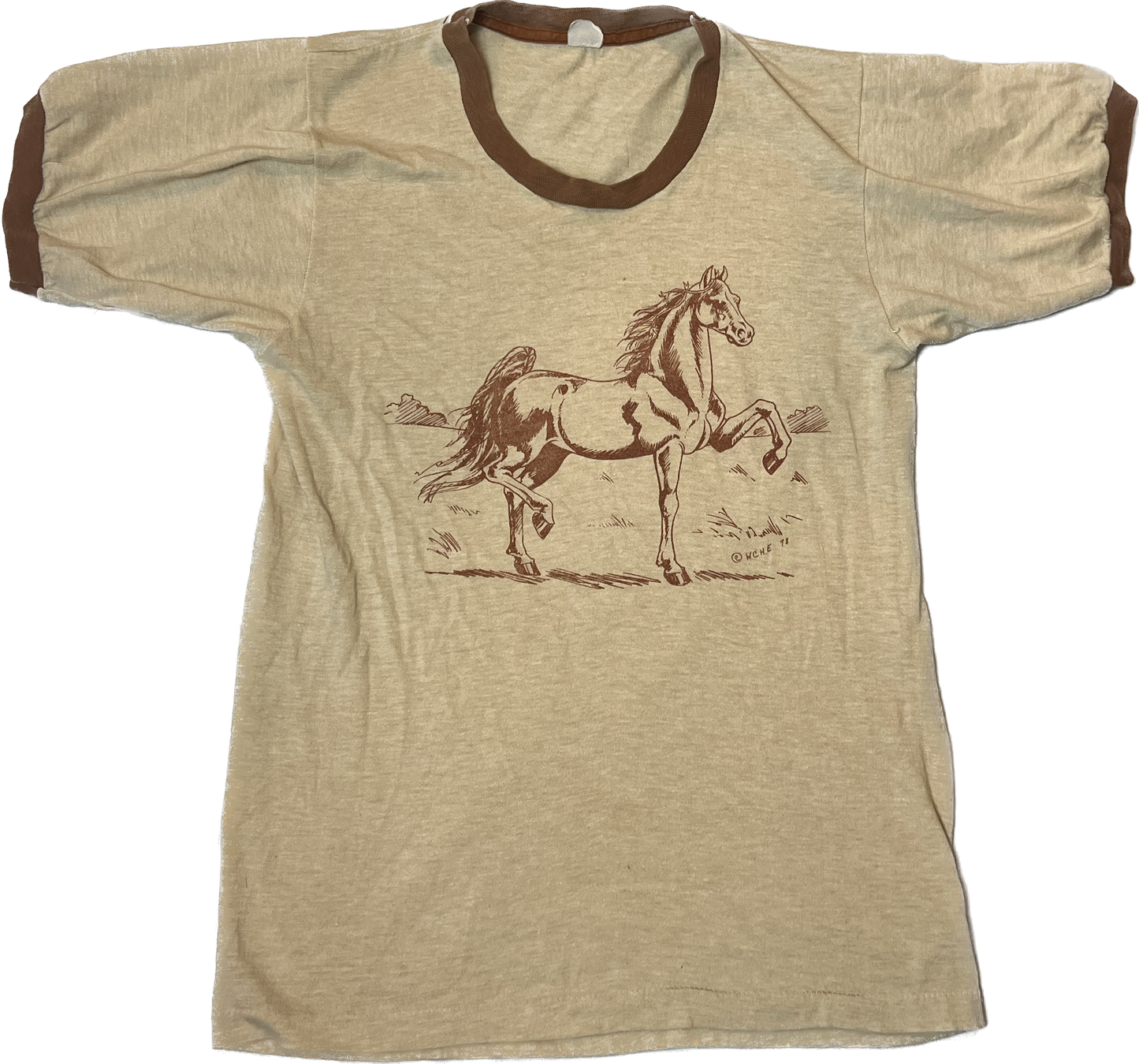 Vintage 1970’s horse Tshirt (XS)