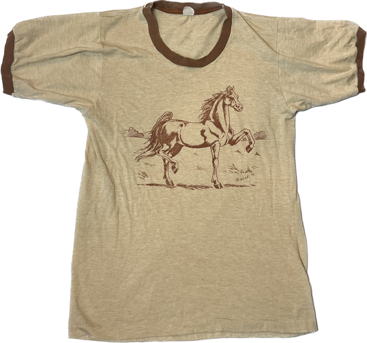 Vintage 1970’s horse Tshirt (XS)