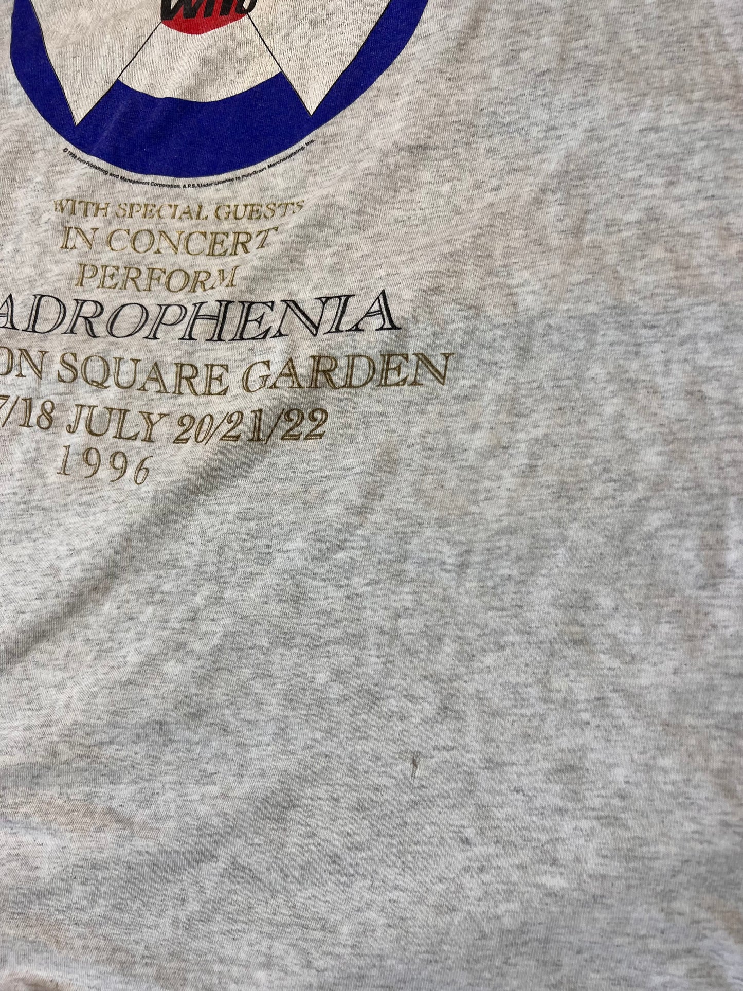 Vintage The Who Quadrophenia MSG 1996 TShirt (XL/2X)