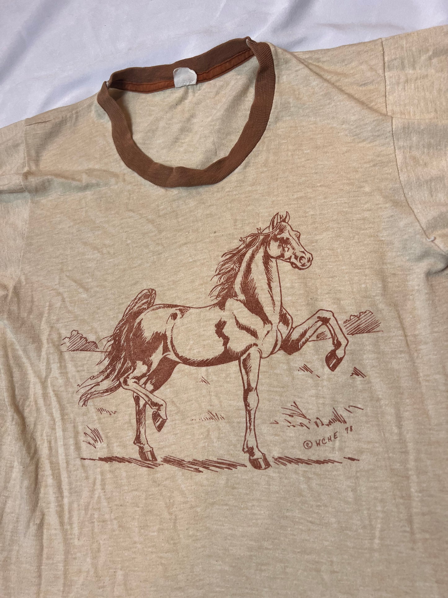 Vintage 1970’s horse Tshirt (XS)