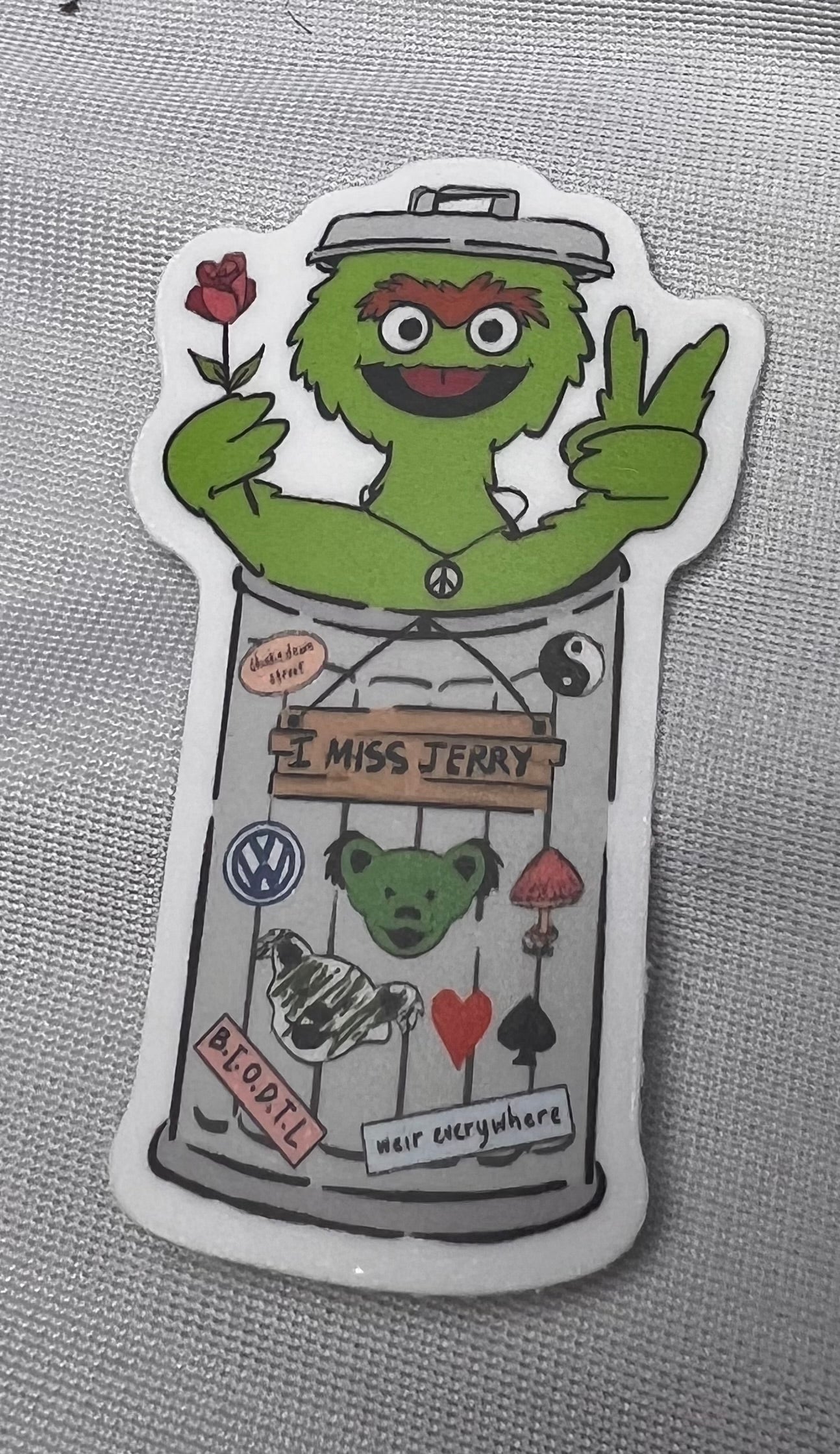 Oscar the grouch Dead sticker