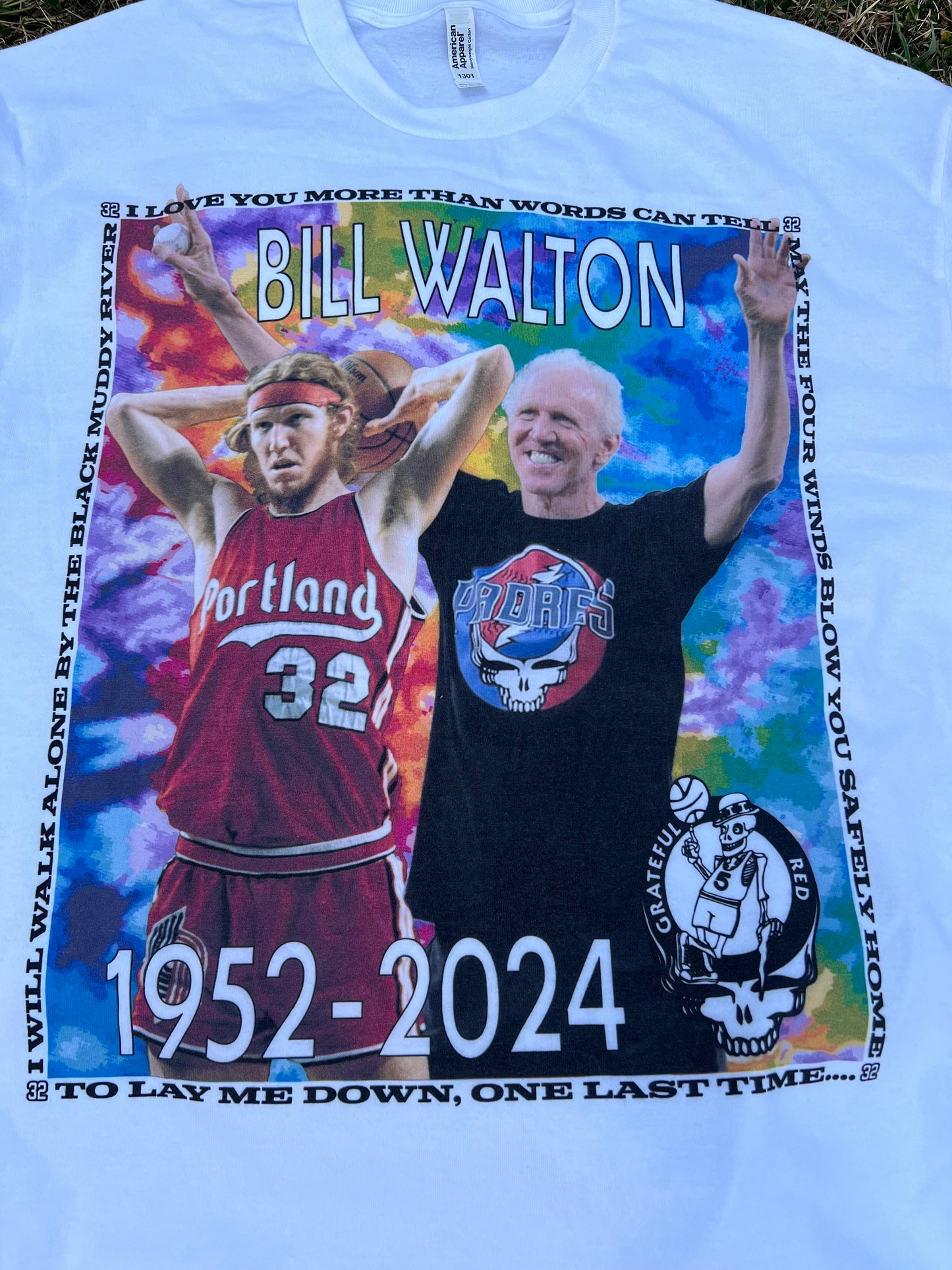 Bill Walton Memorial Shirt (American apparel)